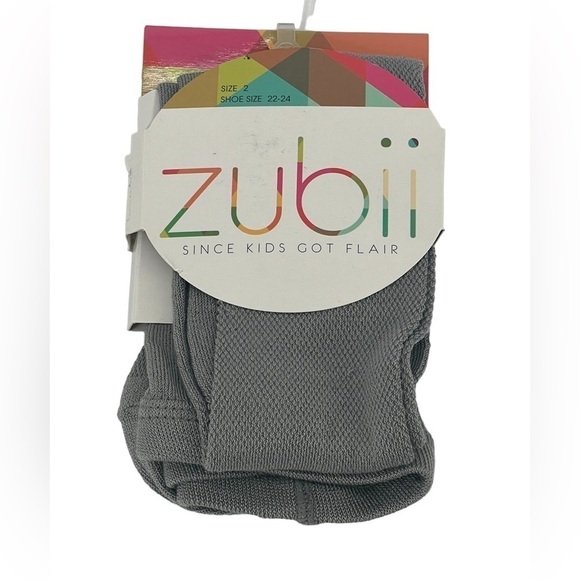 NWT Zubii Gray Tights Size 2 (Shoe Size 22-24) Girl’s - Picture 1 of 3